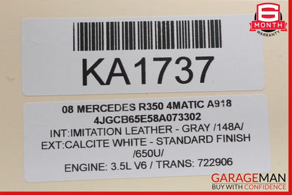 06-13 Mercedes R350 GL320 ML550 ML350 Front Left Side Door Control Module Unit