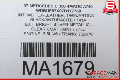 03-09 Mercedes W211 E350 E550 Front Right Side Window Regulator Motor OEM