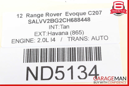 12-19 Range Rover Evoque Front Right Passenger Side Window Regulator Motor OEM