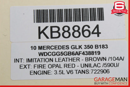 08-15 Mercedes X204 GLK350 GLK250 Rear Left Side Door Lock Latch Actuator OEM