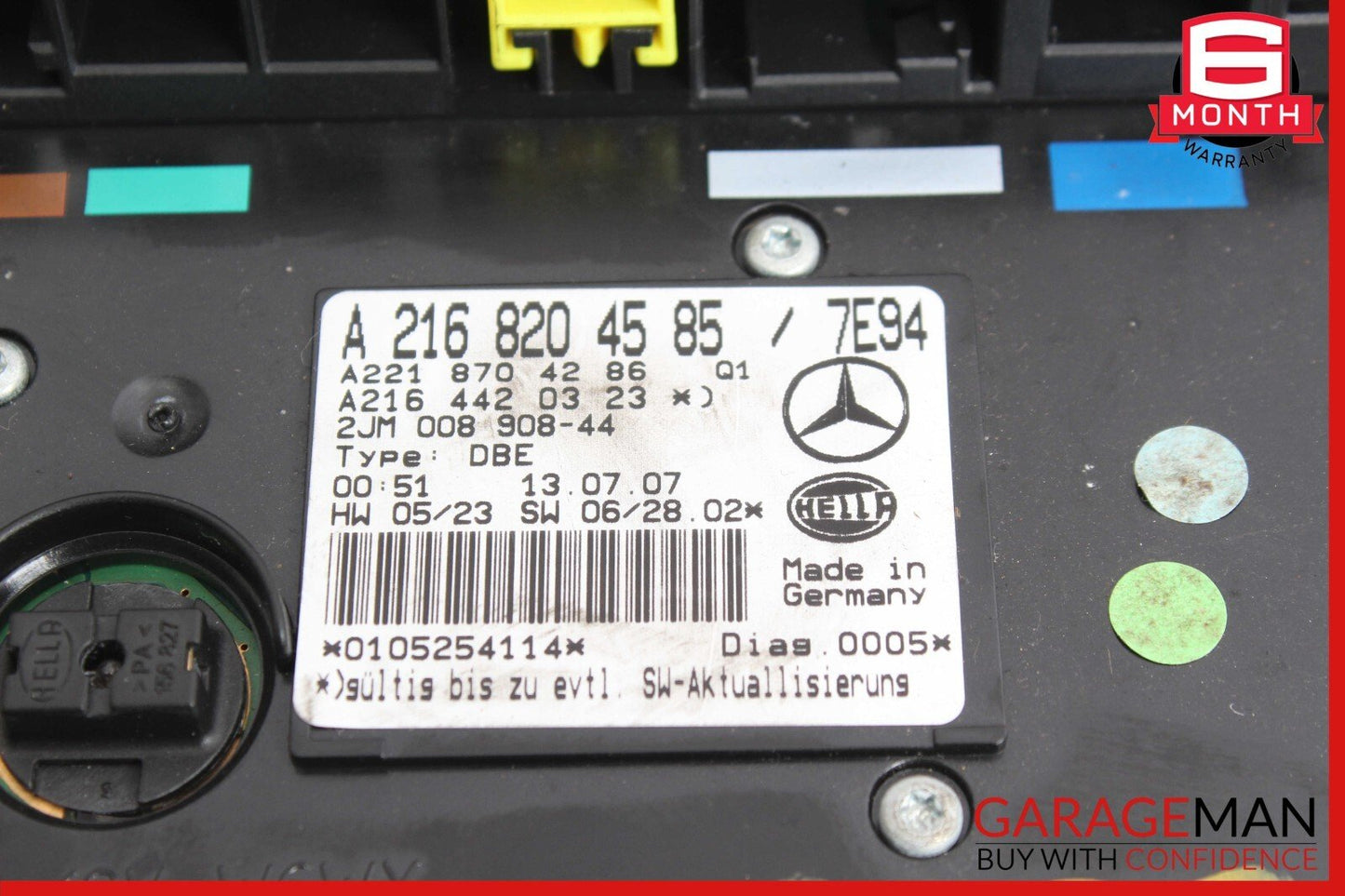 07-10 Mercedes W216 CL550 S550 Upper Overhead Dome Light Sunroof Control OEM