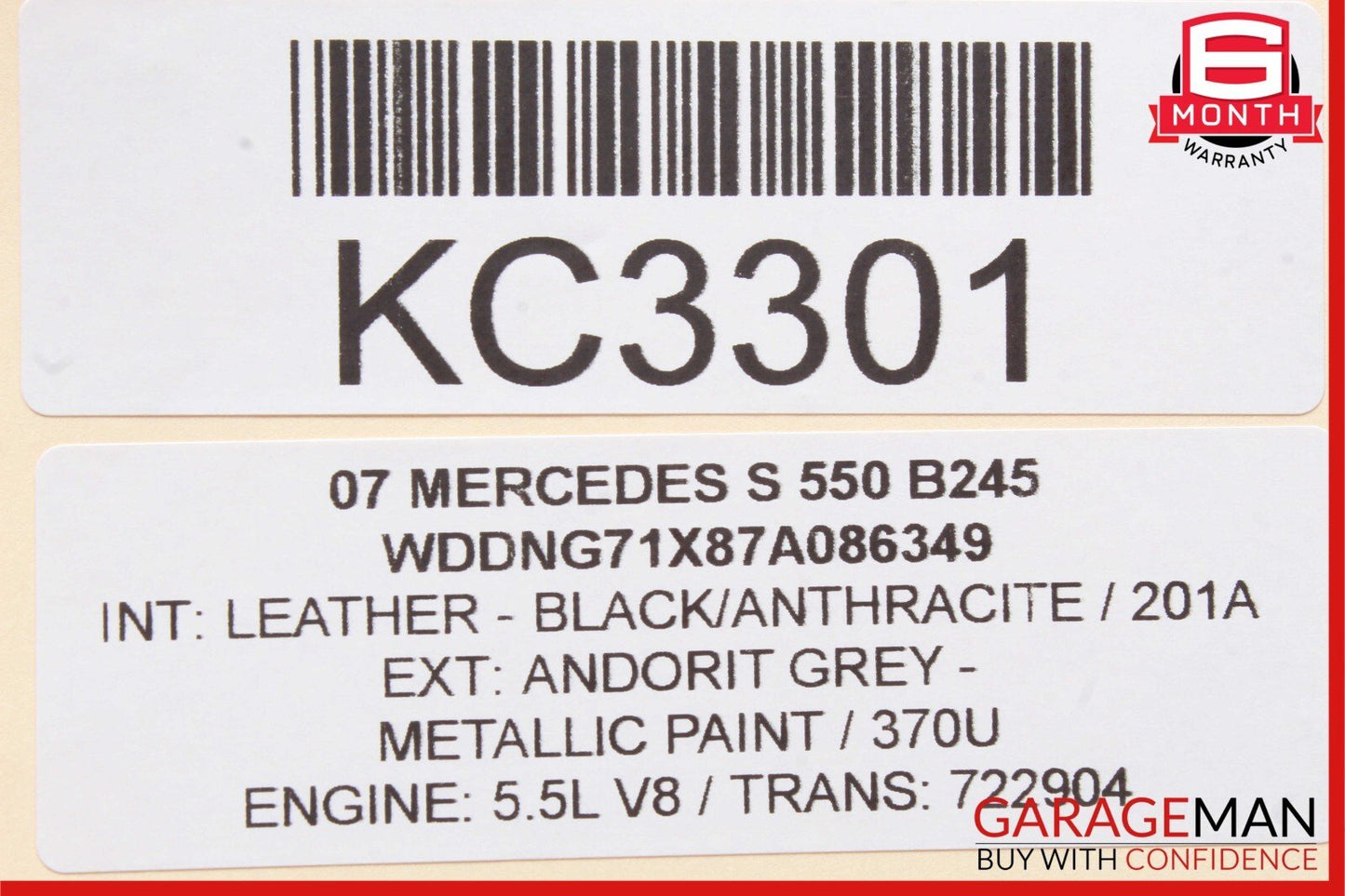 07-13 Mercedes W221 S400 S550 Rear Right Exterior Door Handle Keyless Go OEM