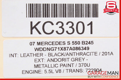 07-13 Mercedes W221 S400 S550 Rear Right Exterior Door Handle Keyless Go OEM