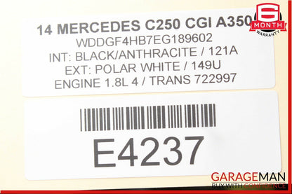 08-14 Mercedes W204 C250 C350 Front Right Door Control Module 2129006418 OEM