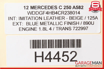 08-15 Mercedes W204 C250 C300 Front Left Driver Side Door Controller Module Unit