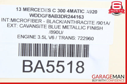 12-14 Mercedes W204 C300 C250 Sedan Right Passenger Exterior Door Handle Blue