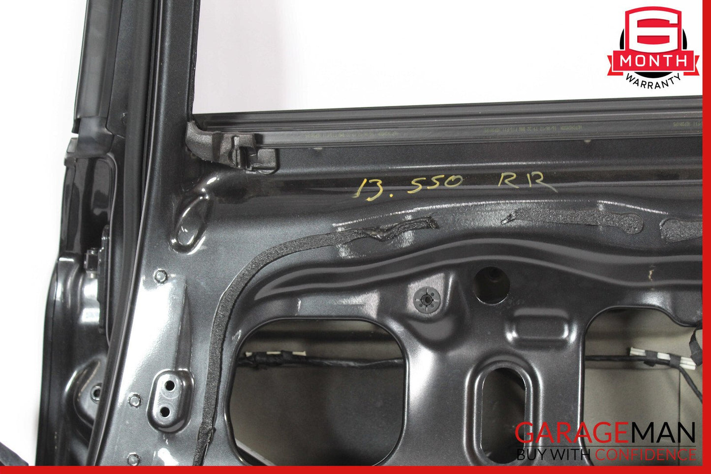 11-16 BMW 550i 535i 528i Rear Right Side Door Shell Panel Black OEM
