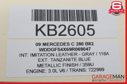 08-14 Mercedes W204 C250 C300 C350 Right Side Exterior Door Handle Blue OEM