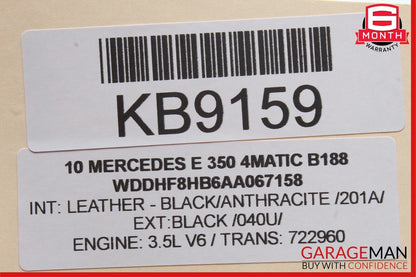 10-16 Mercedes W212 E250 C250 E350 E550 Front Top Upper Rear View Mirror Black