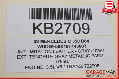 08-11 Mercedes W204 C300 C350 Instrument Speedometer Cluster 2045404148 OEM