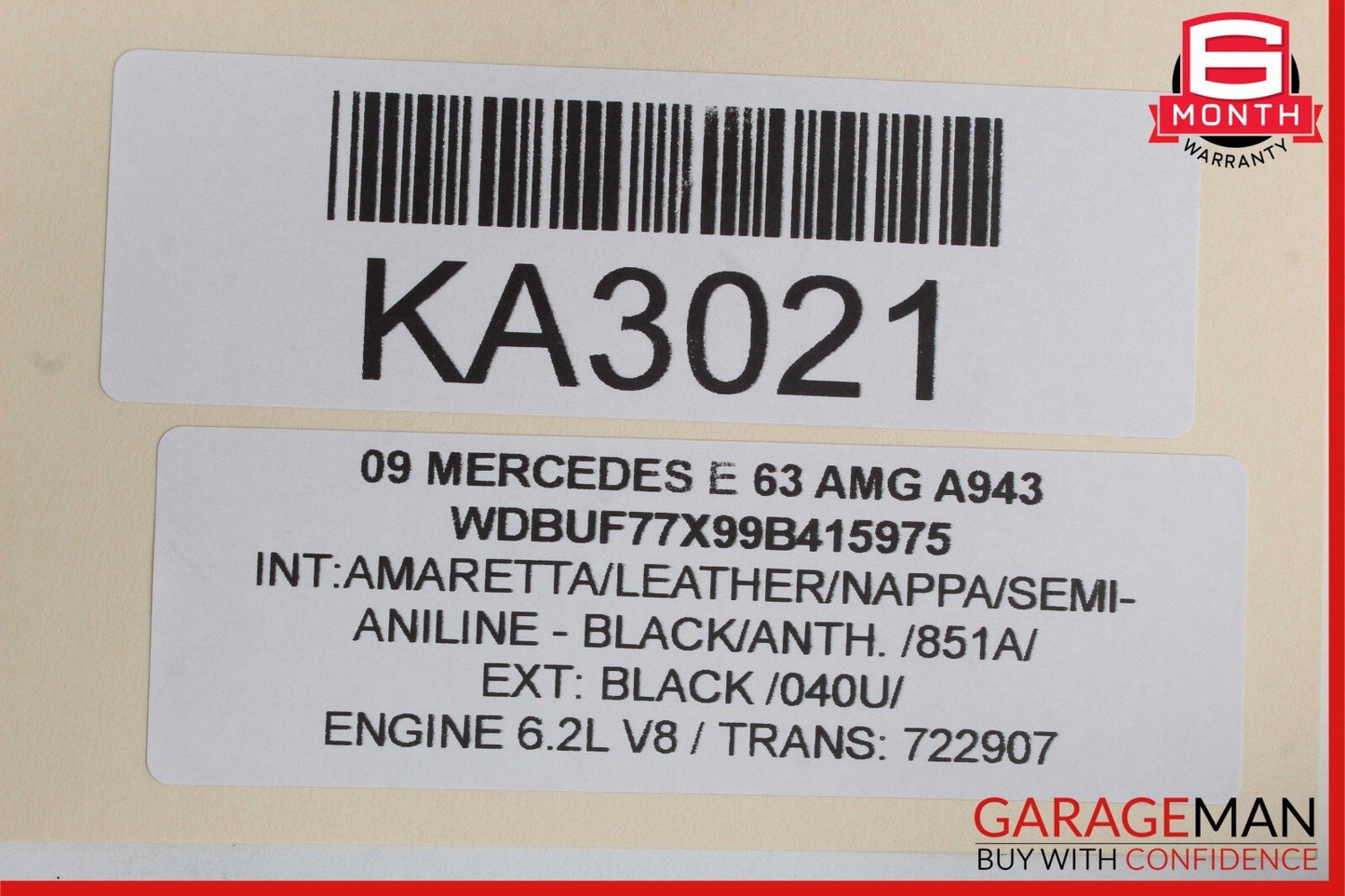 03-11 Mercedes CLS500 E500 E63 AMG Center Console Shifter Trim Bezel Assembly