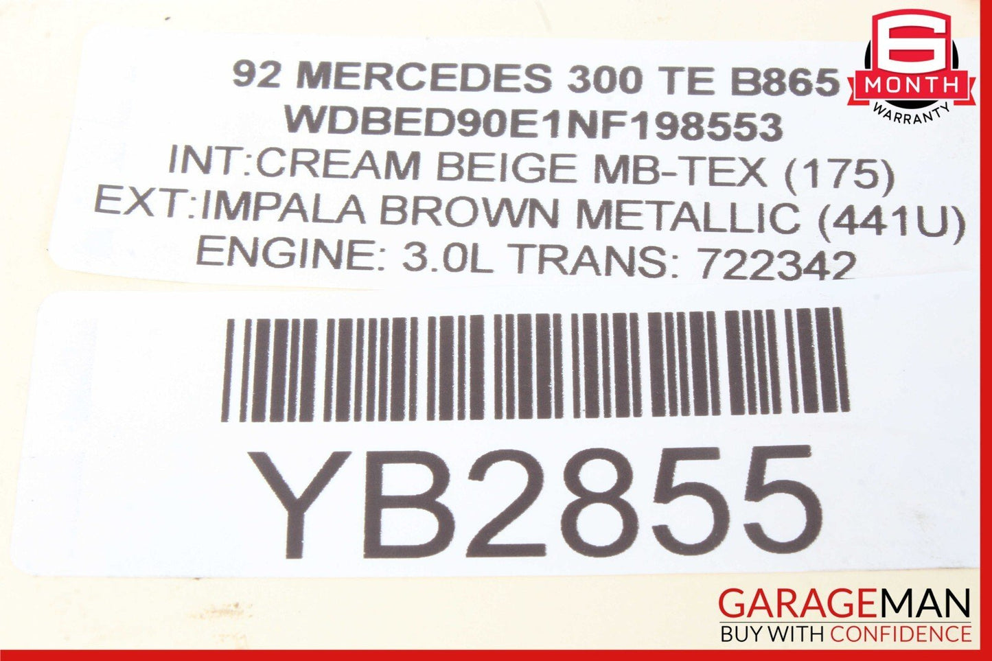 88-93 Mercedes W124 300TE Engine Water Pump OEM
