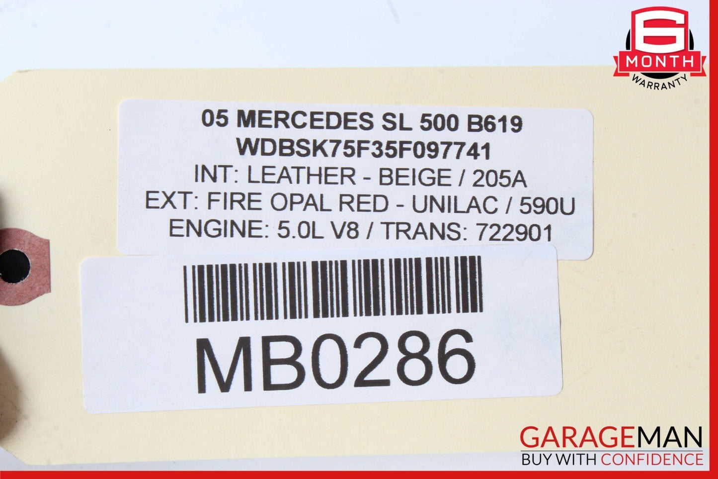 03-06 Mercedes R230 SL500 SL600 Front Right Side Spindle Knuckle Hub Bearing OEM