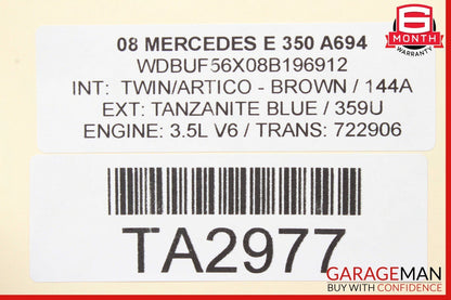 03-11 Mercedes CLS350 E350 Rear Crossmember Differential Support Bracket