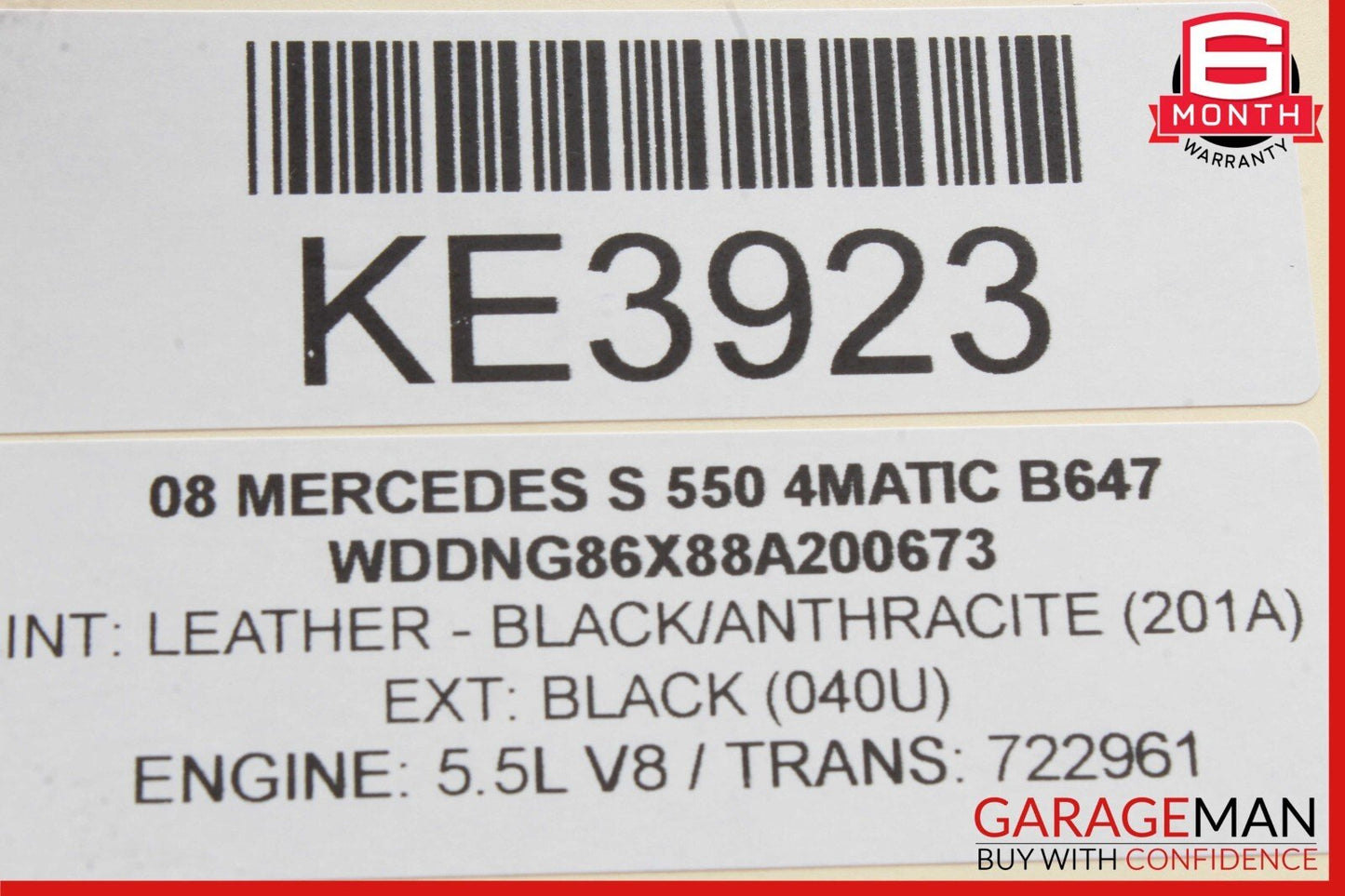 07-14 Mercedes W221 S550 CL550 Front Right Side Sun Visor Sunvisor Shade OEM
