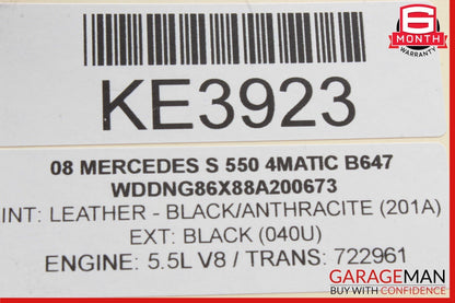 07-14 Mercedes W221 S550 CL550 Front Right Side Sun Visor Sunvisor Shade OEM