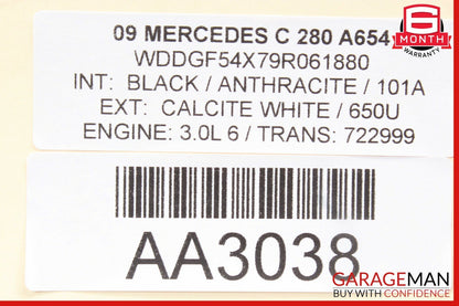 08-14 Mercedes W204 C350 AC A/C Climate Control Switch Trim Bezel OEM