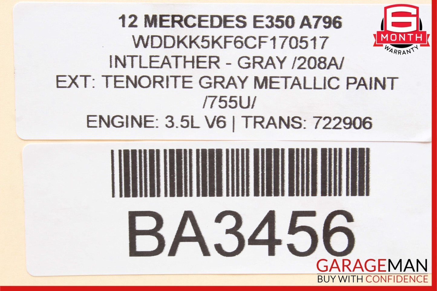 Mercedes X204 GLK350 CLK350 C350 E350 Engine Cylinder Head Cover Left Side OEM