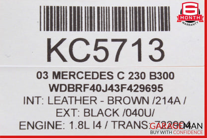 01-04 Mercedes W203 C230 Center Dash Radio Bezel Trim Switch Assembly OEM