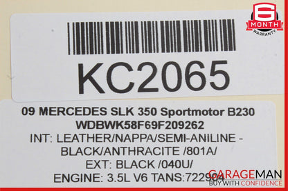 05-11 Mercedes R171 SLK350 Rear Right Convertible Top Side Trunk Lid Cylinder