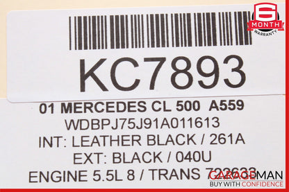 90-02 Mercedes R129 SL500 SL600 Rear Left Side Hydraulic Cylinder Roll Bar