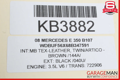 03-11 Mercedes W211 E350 E63 AMG Center Ashtray Ash Tray Storage Wood OEM