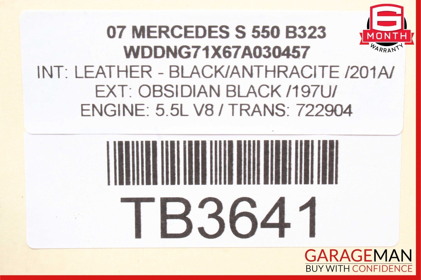 07-13 Mercedes W221 S550 S600 Front Left or Right Side Air Shock Absorber Strut