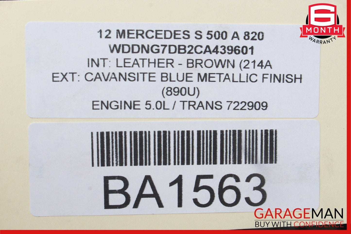 07-13 Mercedes W221 S500 Rear Right Passenger Side Door Lock Latch Actuator OEM