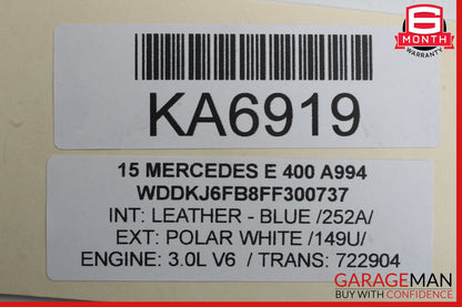 10-17 Mercedes W207 E350 Rear Right / Left Side Suspension Upper Control Arm OEM