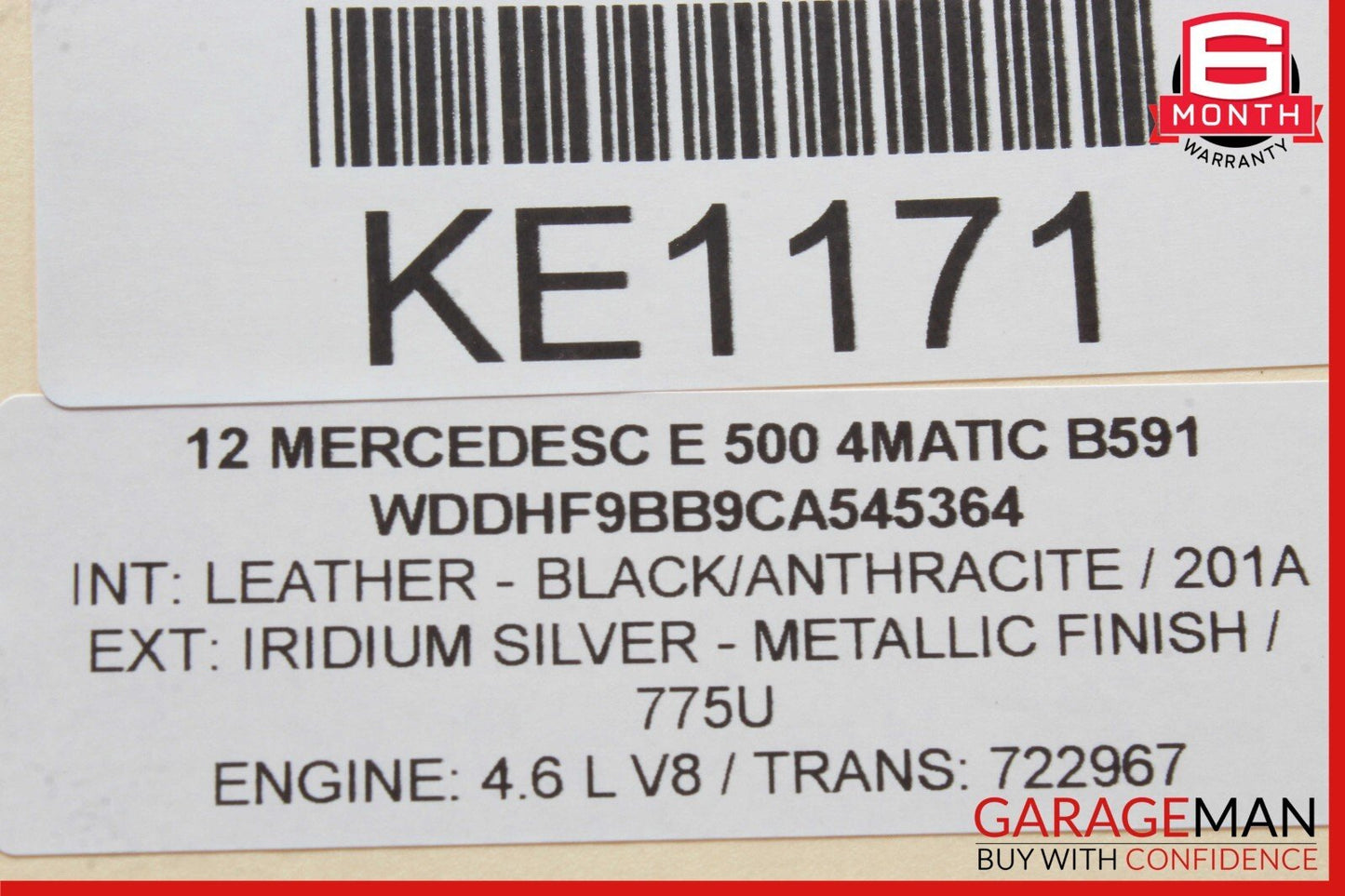 10-13 Mercedes W212 E550 E63 AMG Front Right Side Dashboard Dash Airbag Air Bag