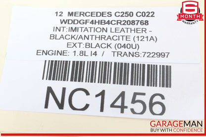08-14 Mercedes W204 C250 Front Right Bumper Reinforcement Impact Bar Bracket OEM