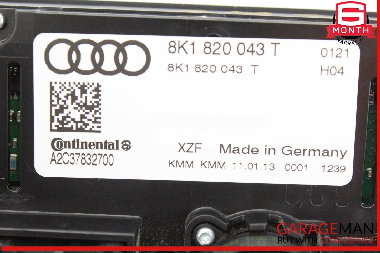 13-17 Audi A5 Q5 A4 Front A/C AC Climate Control Switch Panel Assembly OEM
