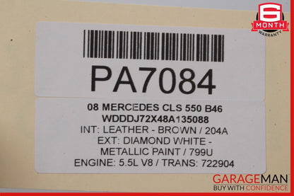 06-11 Mercedes W219 CLS500 CLS55 AMG Rear Trunk Lid Deck Shell Panel White OEM