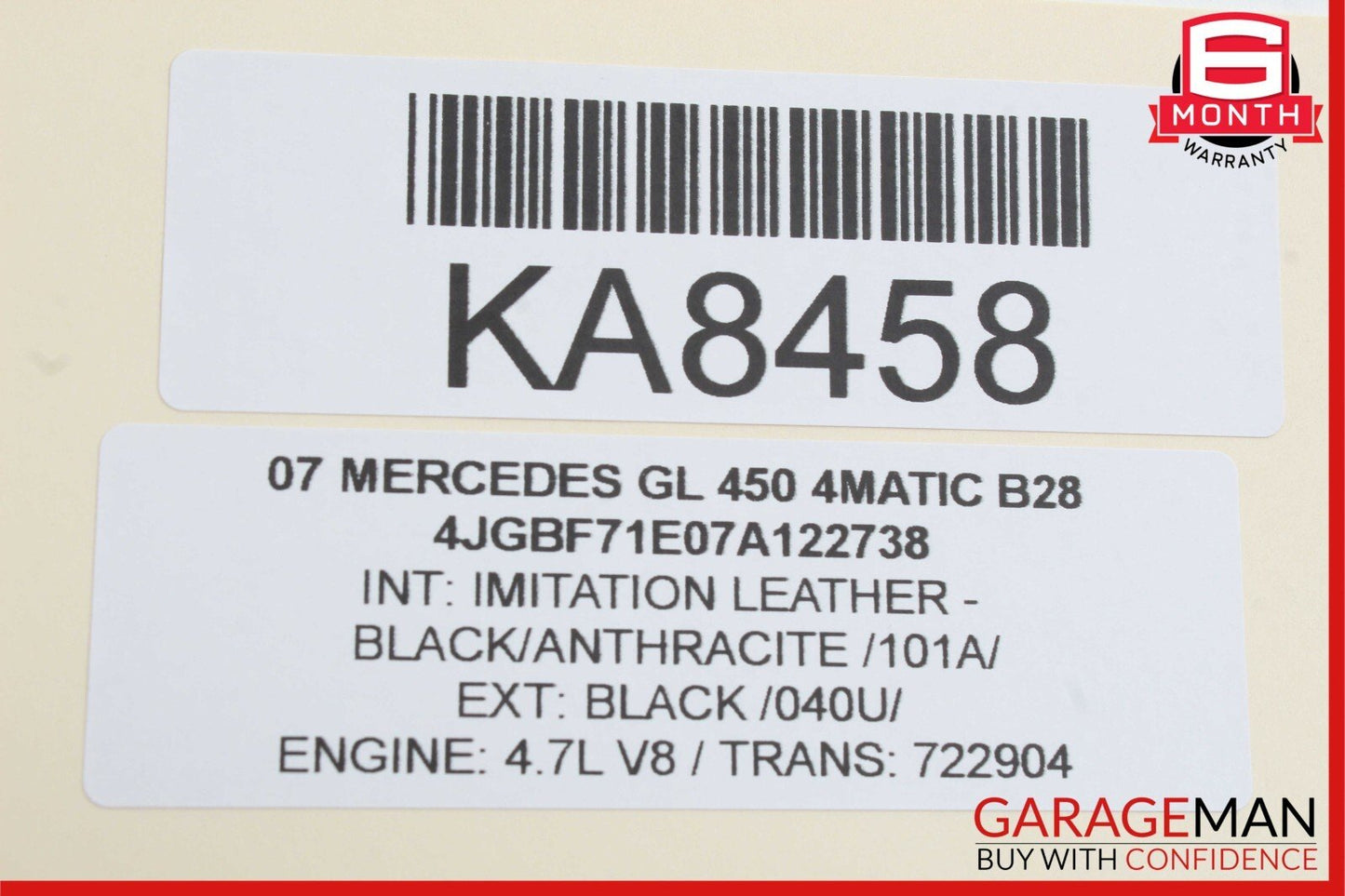 06-12 Mercedes R350 ML450 GL450 Rear Right Side Quarter Window Regulator Motor