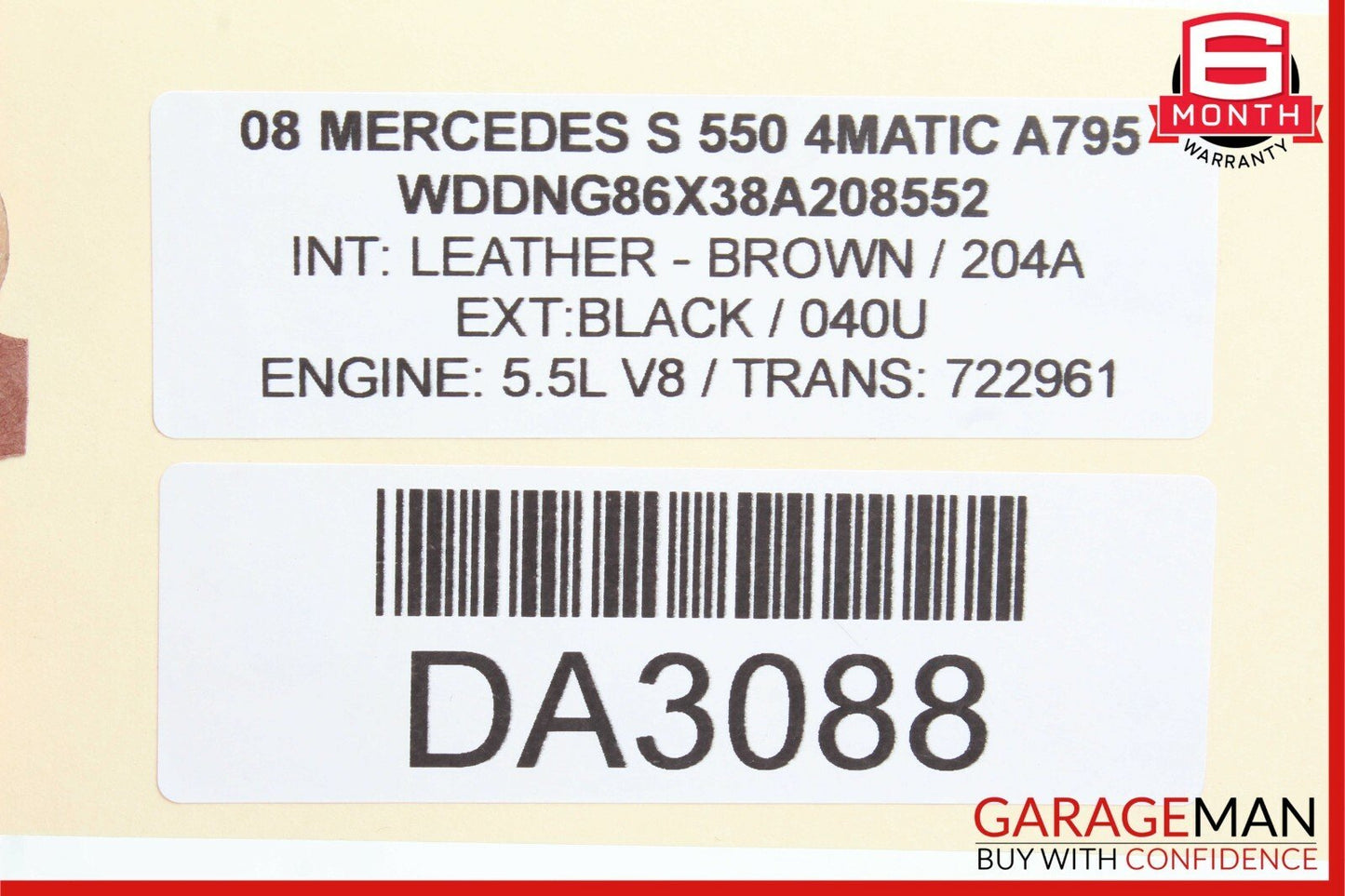 07-13 Mercedes W221 S550 S600 Rear Right Passenger Side Door Lock Latch Actuator
