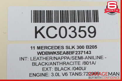 05-11 Mercedes R171 SLK300 Left Convertible Roof Catch Latch Lock OEM