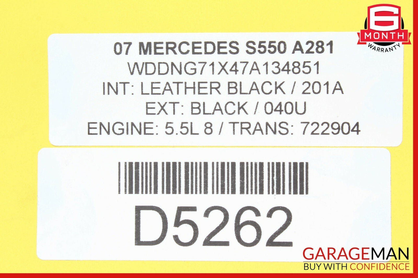 07-13 Mercedes W221 S450 S550 Rear Left Side Airmatic Air Shock Absorber Strut