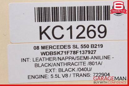 03-12 Mercedes R230 SL550 CLK500 Window Regulator Motor Front Right Side OEM