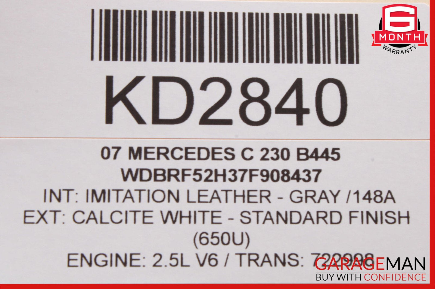 01-07 Mercedes W203 C230 C320 Front Left Driver Side Headlight Support Bracket