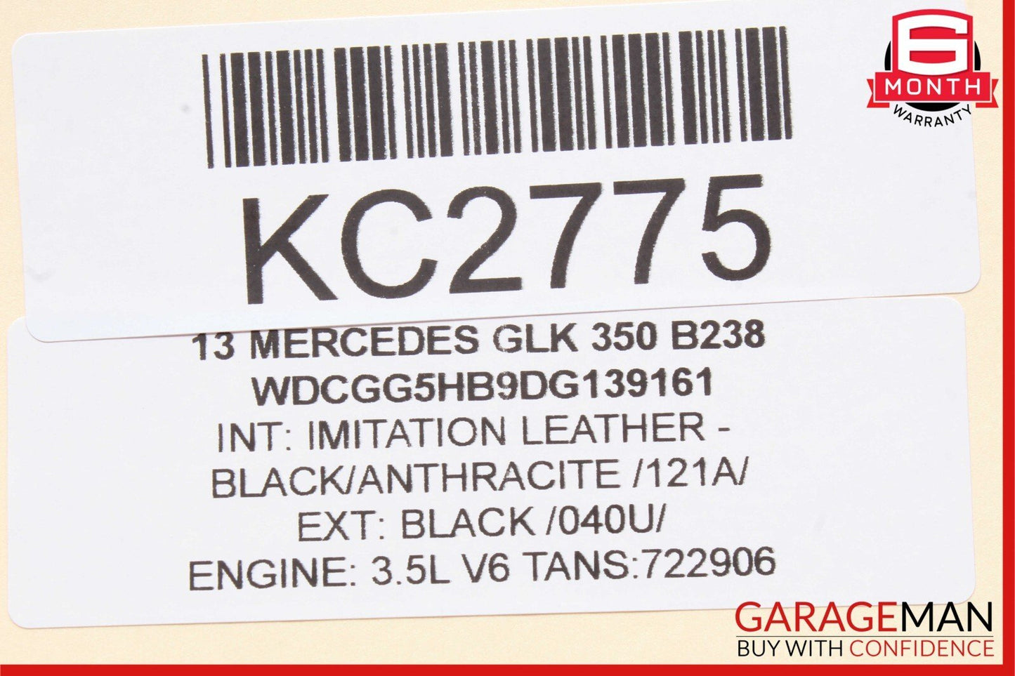 10-15 Mercedes X204 GLK350 Rear or Front Right Exterior Door Handle Keyless Go