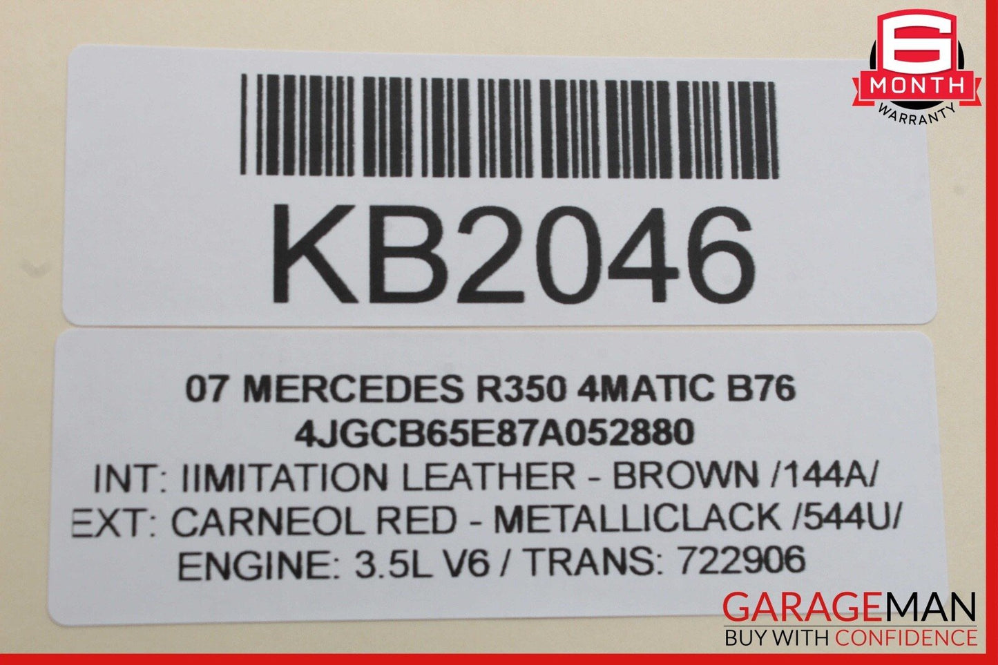 06-12 Mercedes W251 R350 4MATIC Panoramic Sunroof Sun Roof Motor 1648201442 OEM