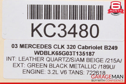 03-06 Mercedes W208 CLK350 Communication Voice Control Module 2038200885 OEM