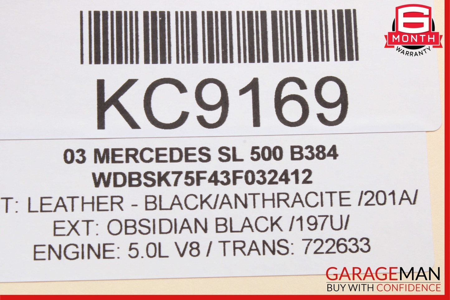 03-08 Mercedes R230 SL500 Right Side ESP Off Console Blank Filler Switch A115