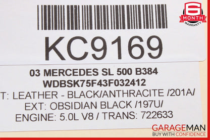 03-08 Mercedes R230 SL500 Right Side ESP Off Console Blank Filler Switch A115