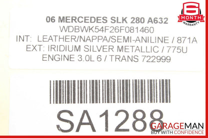Mercedes R171 SLK280 Front Right Spindle Knuckle Hub Bearing OEM