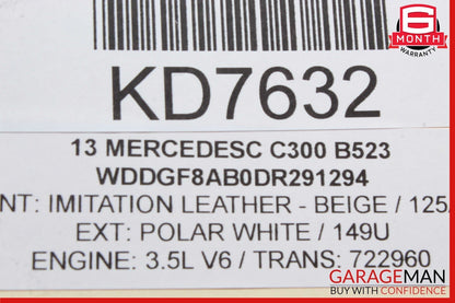 12-15 Mercedes W204 C300 C350 SLK250 GLK350 Bosch Engine Starter Motor Unit OEM