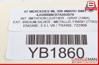 06-13 Mercedes X164 GL450 ML550 Front Overhead Dome Light Lamp Gray OEM