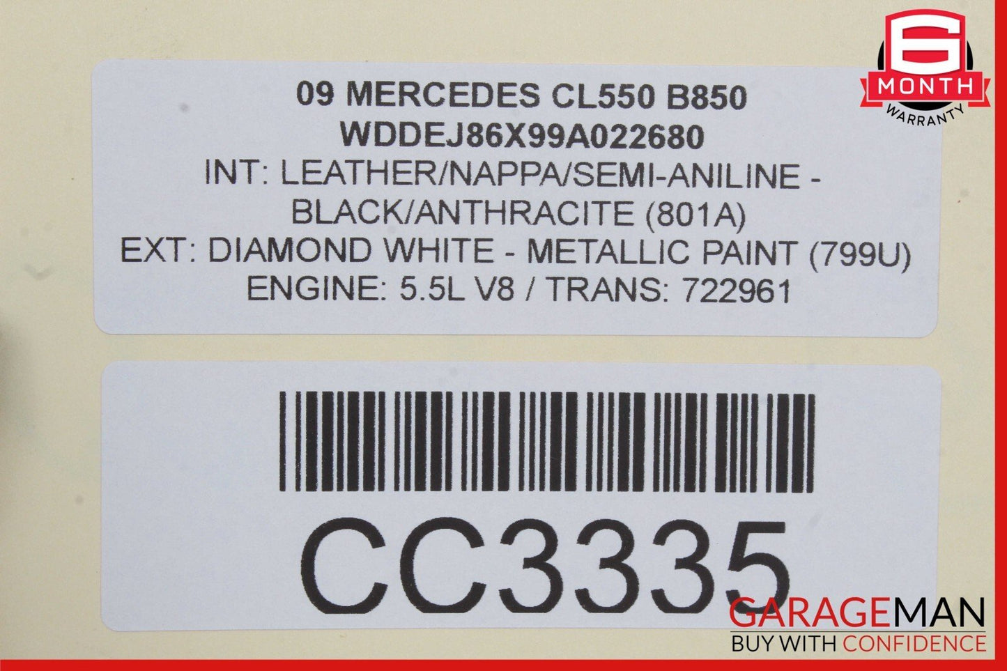 03-08 Mercedes R230 SL500 Front Right Side Wing Fender Panel