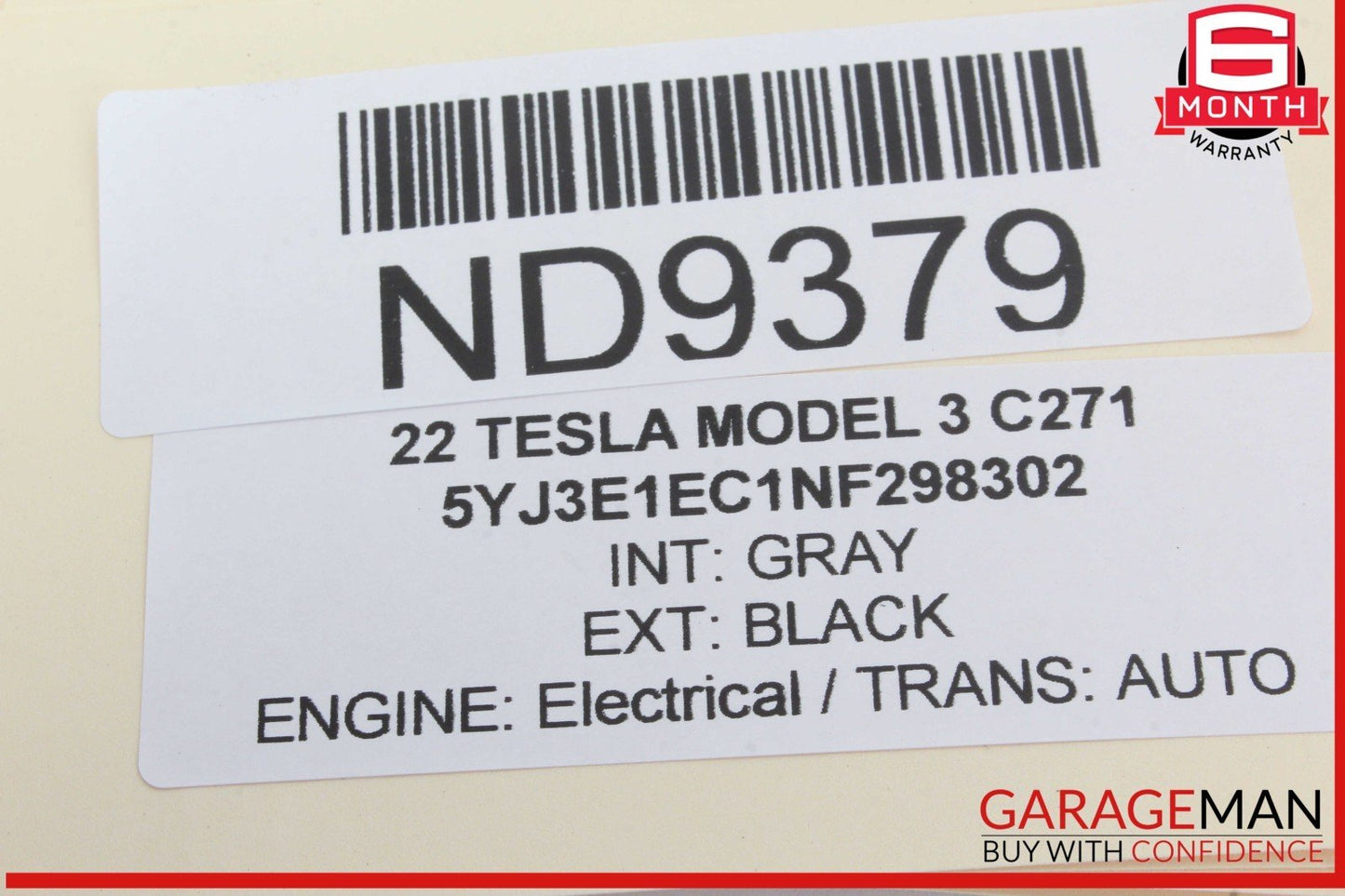 17-23 Tesla Model 3 Rear Left Driver Side Bumper Mount Support Bracket OEM