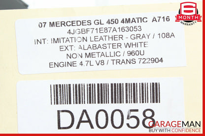 10-12 Mercedes X164 GL450 ML350 Front Left Driver Side Seat Control Module
